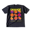 Japanisches Sommerdesign, Fruchtdruck, klassisches Retro-T-Shirt, lässig, Harajuku, hochwertige Paar-Tops, Hip-Hop, locker, Unisex, Y2K 240311