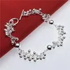 Charm Bracelets 925luxury Silver Plated Beads 체인 여성을위한 귀여운 귀족 파티 결혼식 약혼 보석 선물