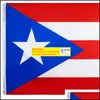 Bandera nacional de Puerto Rico Banderas colgantes Banderas Bandera de poliéster Interior al aire libre Decoración grande BH3994 Entrega de gotas 2021 Festivo ZZ