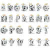 26 A-Z Alfabet Kralen 925 Sterling Zilver LIEFDE Brief Charms Fit Originele Charms Armband CZ Zirkoon Kralen Sieraden