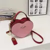 Bolsos de mensajero a rayas con movimiento de corazón bonitos clásicos de marca nuevo bolso de mujer con caja de amor para presbicia