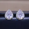 Cao Shis boucles d'oreilles les plus vendues exquises en forme de goutte Zircon femmes droites