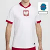 Bambini Polonia Nuove maglie da calcio bianco e rosso Lewandowski a casa 24/25 Polska National Team Milik Piszczek Piatek Krychowiak Zielinski Kit Football Kit Men