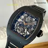 Athleisure Watch RM Wristwatch Montre RM17-01 Hollow Ceramic Tourbillon Mens Fashion Leisure Sports Machinery Watch