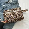 Cosmetic Bags Leopard Print Hand Carry Women Portable Out Make Up Storage Bag Makeup Case Organizer Travel Beauty Toiletry