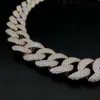 Hip Hop Out Real S Sier 10K 14K, or massif, diamant Moissanite glacé, collier à maillons de chaîne cubaine personnalisé en usine