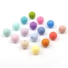 Necklaces Fkisbox 100pc 15mm Round Silicone Teether Bead Bpa Free Baby Teething Necklace Accessories Baby Pacifier Chain Silicone Beads