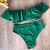 Costumi da bagno da donna Bikini da donna Foglia di loto Bikini da donna Costume da bagno diviso Manica sexy Micro