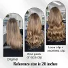 Extensies Volledig glanzend haar Clip-in hairextensions Echt haar 50g 3 stuks 100% echt remy-extensions van echt haar Ombre Blonde kleur Haarspelden