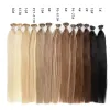 ESTENSIONI I Punta Estensione dei capelli dritta Extension European Human Hair Extension 50strands/set Capsule cheratina Fusion Natural Fusion Extension Human Hair Extension