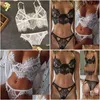 Conjunto de biquínis y lingerie de três pontos mulheres exóticas abertas virilha transparente roupa interior g-string bandagem bikini drop entrega esportes ao ar livre otbhv