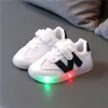 2024 Spring New Children's LED Single Girls Running Boys Soft Sole Illuminated Sports Shoes for Children