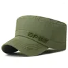 Ball Caps Wysokiej jakości kapelusz wojskowy haftowany płaski top armia Big Head's Męska czapka męska baseball 56-59 cm