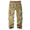 Męskie spodnie męskie ładunki z wieloma kieszonkowymi luźnymi luźnymi luźnymi spodniami wojskowymi Hip Hop Harem Męskie ubranie plus rozmiar