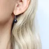 Pendientes colgantes de perlas Pendientes de gancho para la oreja de plata de ley S925 de gama alta Mujeres europeas y americanas Pendientes de perlas de 8-8,5 mm Joyería para fiesta de bodas Regalo del día de San Valentín SPC