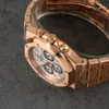 Relógio de pulso AP da moda empresarial Royal Oak Series Cronógrafo 25960or.Oo.1185or.02 Prata Placa Branca Relógios Mecânicos Automáticos Masculinos