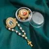 Broches Katholieke Parelbroche Religieus Kruis Rozenkrans Manchetknopen Kralen Reversspeld