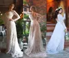 2019 Elegant Mermaid Wedding Dress Sexig rygglös full spets långärmad brudklänning Bohemisk strand rygglös bröllopsklänning BC18879762862