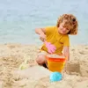 Sand Play Water Fun Folding Beach Toys 4pcs Sand Castle Toys Sand Bucket and Shovels Set Folding Pail Hucket Beach Sand Pails For Fun Summer 240321