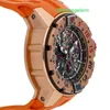 Crystal Automatic Wrist Watch RM Wristwatch RM032 Return Chronograph Diver Car Gold Mens Watch RG