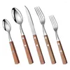 Flatvaruuppsättningar 1 Set i rostfritt stål från Bortable Buffet Servering Tifics Spoon Fork Kit