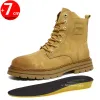 Boots Ankel Boots Elevator Height Increase Shoes for Men Insole 7CM Adjustable Shoe Lifts Women Leather Plus Size 3547