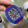 Crystal Automatic Wrist Watch RM Wristwatch Mens Automatic Machinery RM030 Limited Edition 42 x 50mm Mens Watch RM030 Blue Ceramic Limited Edition 100 Paris