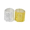 Towel Rings 10pcs Gold Silver Napkin Ring Chairs Buckles Wedding Event Decoration Crafts Rhinestone Bows Holder Handmade Party Supplies 24321