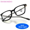 Güneş Gözlüğü Dohohdo Anti Mavi Işık Erkekler Kare Gözlük Şeker Renkli Kadınlar Vintage Gözlükler Çerçeve Sanatsal Kolej Tarzı Gözlük Goggles
