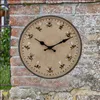 Wall Clocks 12 Inch Round Garden Clock IP44 Waterproof Hanging Decorative Bee Outdoor