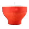 Bowls 1/2PCS Silicone Popcorn Bowl Microwave Oven Folded Bucket Creative High Temperature Resistant Large Covered