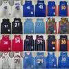 Gerileme Basketbol Retro Dirk Nowitzki Jersey 41 Hakeem Olajuwon 34 Stephen Curry 30 Kevin Garnett 21 Nakış Gömlek Vintage Atletik Giyim Adam En Kalite