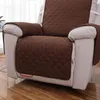 Stol täcker Recliner Mat Brown Plaid Integrated Sofa Cover för resistent mot Dirtfor Living Room Cushion