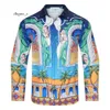 Cosplay Casablanca koszulki Style Summer Nowy produkt Starry Castle Loose Men's and Damska Wszechstronna marka mody z długim rękawem koszula
