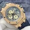 Business-Mode-Armbanduhr, AP-Armbanduhr, Royal Oak Offshore-Serie, 26470OR, graues Ruthenium-Zifferblatt, Datums-Timer, 42 mm, 18-karätiges Roségold-Material, komplettes Set, Garantiekarte