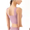 Bikinis Set Nclagen Sport Bra Pushup Yoga Crop Top Women Hohe Impact Square Neck Running Schockdes atmungsaktivem Fitness -Weste Fitnessstudio unter OTT81