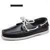 Casual Schoenen 2024 Mannen Mode Loafers Comfy Lederen Drive Schoeisel Heren Boot Slip Op Leisure Lopen Lui