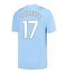 24 25 HAALAND SOCCER JERSEY DE BRUYNE GREALISH Mans Cities Sterling Mahrez Foden Fan Player Versione 2023 2024 Tops da calcio Kit Kit Kit Kit Attrezzatura