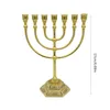 Candle Holders Candlestick Israel Manukka Hanukka Holder Shabbat Jewish Stand 7 Branch stolik domowy dekoracje