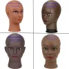 Stands Bald Mannequin Head Canvas Block Head Kit With TPins Wig Cap Tripod For Training Manikin Head Wig Head Stand Display Styling