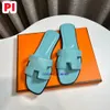 sandali firmati pantofole per donna diapositive camera Pantofole arancioni claquettes Sandali piatti in pelle da donna luxe Moda Lusso Ciabatte da donna marchi Pantofola
