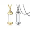 Chaînes Casual Simple Peut s'ouvrir pour homme unisexe cadeau cendres crémation pendentifs commémoratifs colliers de tube creux collier d'urne en acier inoxydable