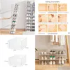 Boîtes de rangement Bacs Chaussures en plastique Boîte de caisse Transparent Pantoufles Baskets Maison Placard Organisateur Anti-poussière Étagère Pile Shoesbox Drop Dhoia