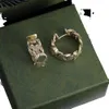 Gold Designer for Women Hoop Earrings Stud Letter Earring Jewelry with Box Set Valentine Day Gift