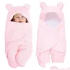 담요 Swaddling D7yd Born Baby Blanket Ddle Wath Winter Cotton P Hooded Slee Bag 0-12m Drop Delivery Kids 출산 보육 침구 Otdih