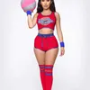 Women Summer Silm TrackSuits Zestaw Sports Sexy kamizelka Nowa druk szorty S-xxl dwa ngbcd