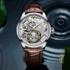 Zegarek na rękę 12 Zodiac Tiger Tourbillon zegarki Mężczyźni luksusowe pełne puste zegar Sport Sapphire Crystal Waterproof Mechanical Randwatch