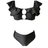 Costumi da bagno da donna Bikini da donna Foglia di loto Bikini da donna Costume da bagno diviso Manica sexy Micro