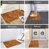 Carpets Beautiful Old Leather Front Door Floor Entrance Mat Indoor Vintage Floral Textures Kitchen Bathroom Doormat Room Carpet Rug