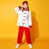 Etnisk kläder Martial Arts Wushu Costume Wing Chun Uniform Children's Performance Chinese Style Traditionell Vintage Tai Chi